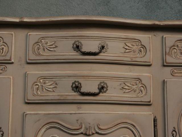 photo for sale Sideboard Louis XV Style Putty Lacquered