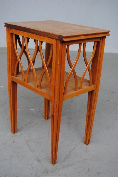 Bedside Table 1940 Style Light Cherry photo vintage