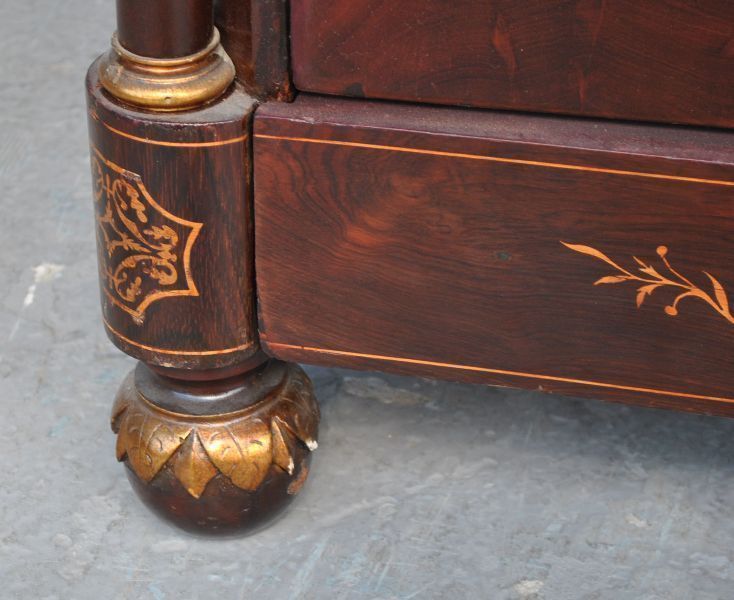 Furniture Xi Xth Flamed Mahogany Chest Of Drawers photo