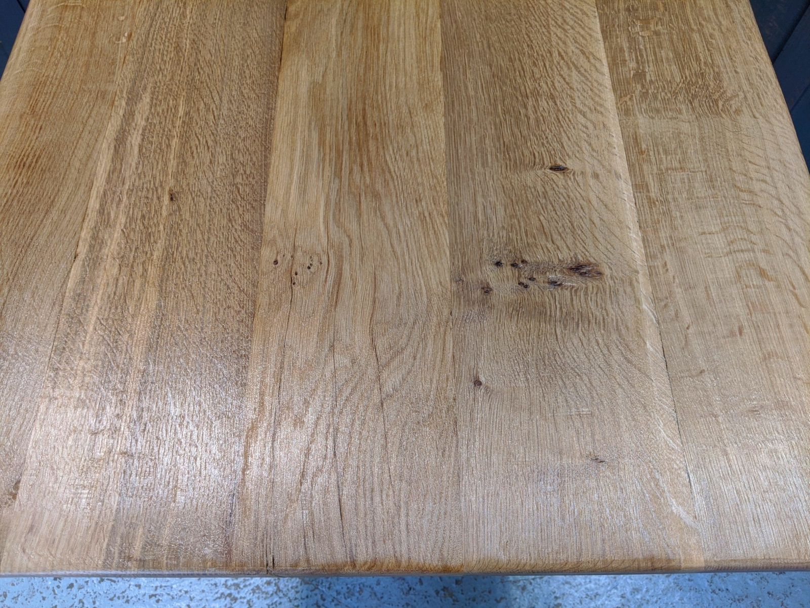 Solid Oak Plank Top Pedestal Table photo Furniture