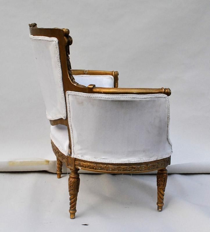 photo furniture Marquise In Guilt Wood, Louis XVI Style, 20th Century