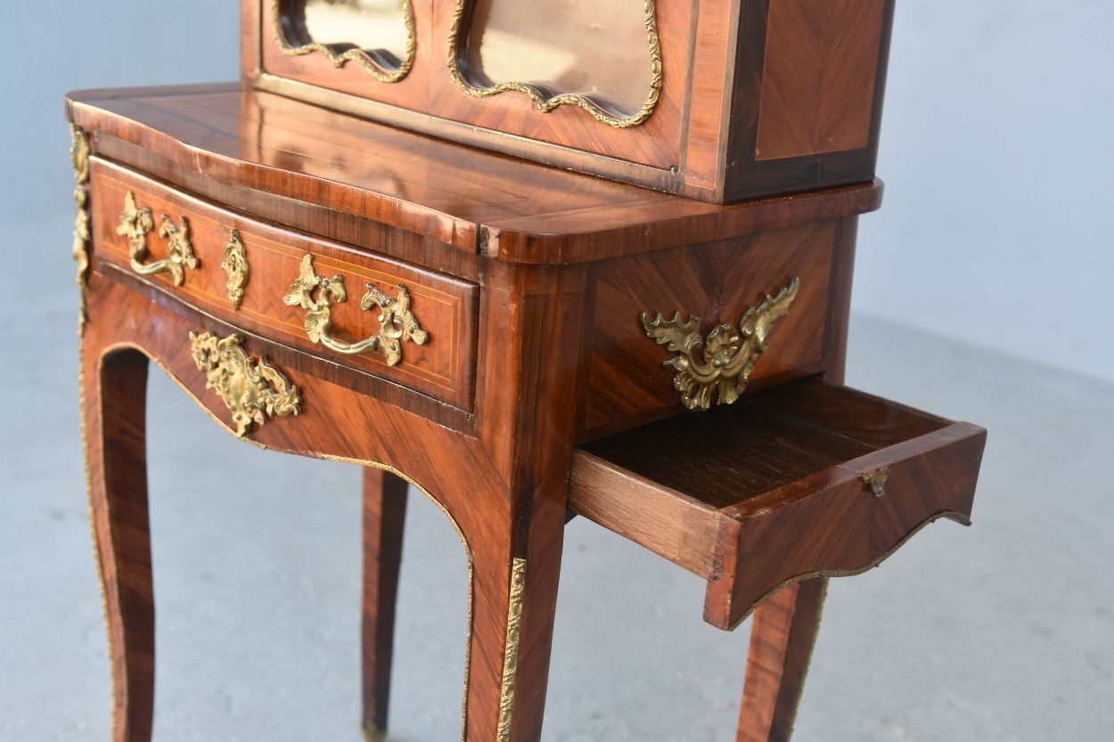 Lady Secretary Desk Said Bonheur Du Jour Napoleon III Inlaid photo vinterior