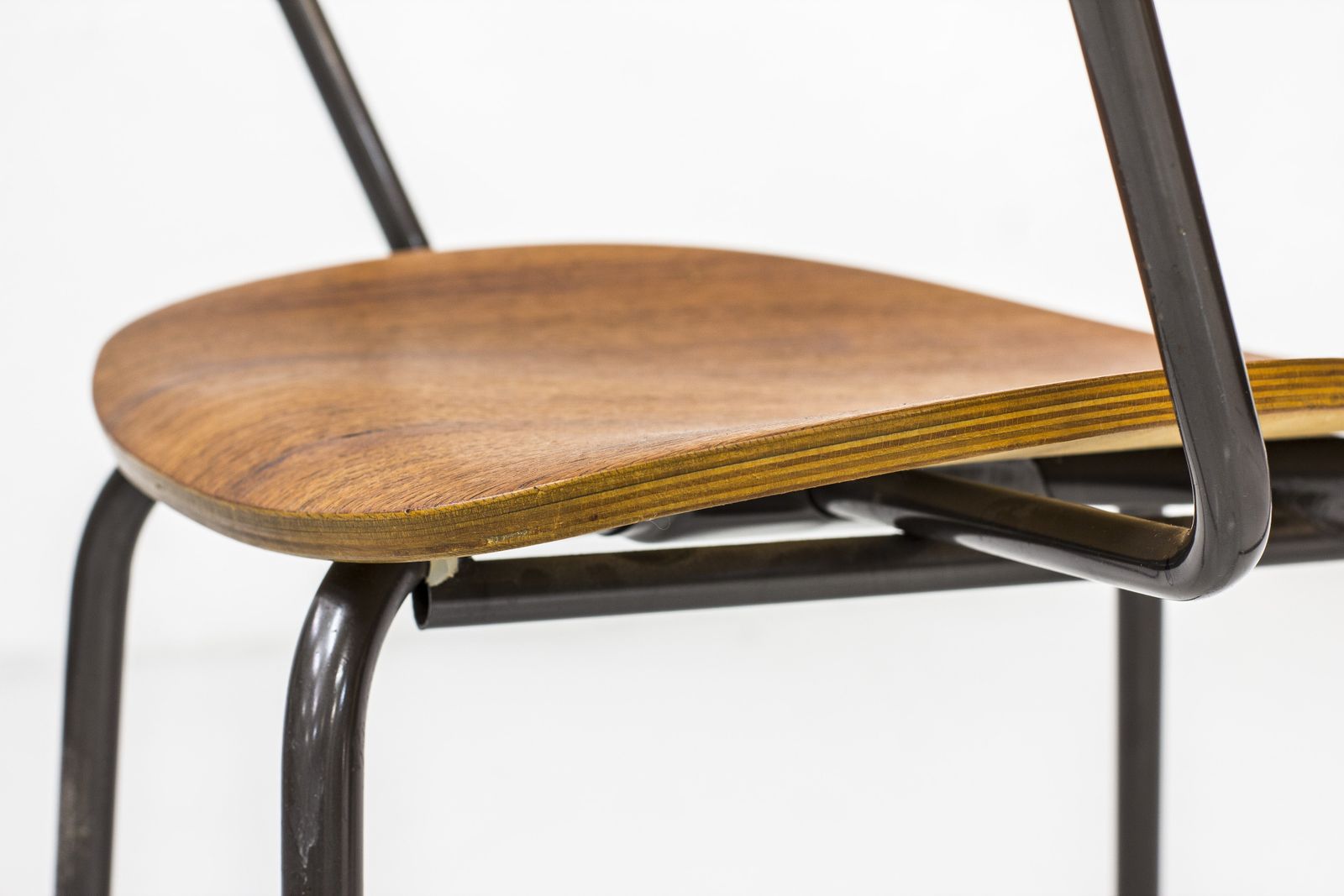 photo vinterior Swedish Tubular Steel And Teak Armchair