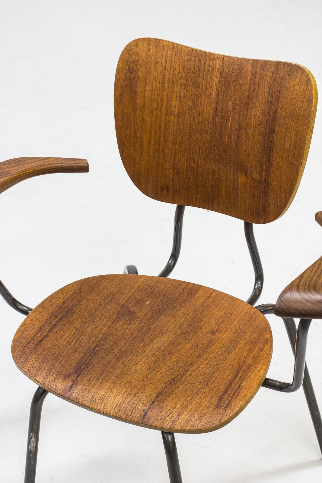 photo buy Swedish Tubular Steel And Teak Armchair