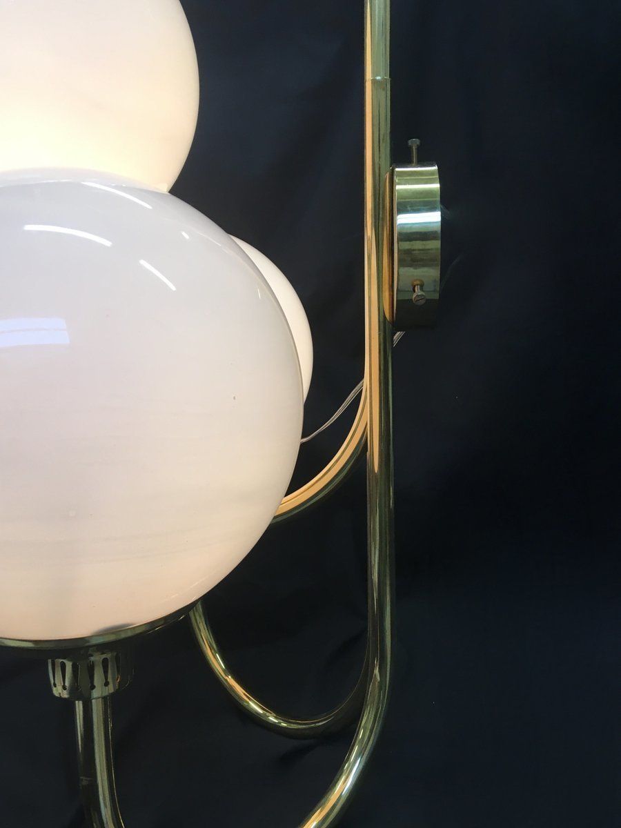 Italian Brass And Murano Glass Sconces, 1980s, Set Of 2 photo Lighting