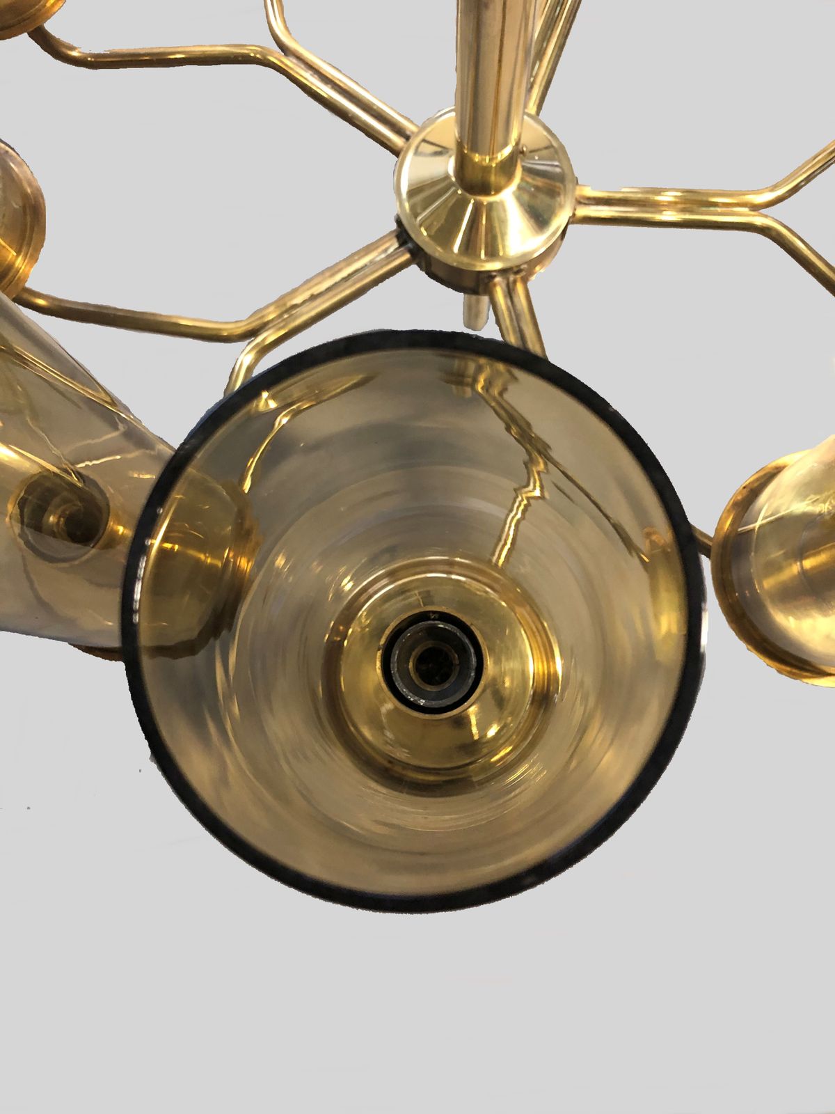 Set Of Two T10 Hans Agne Jakobsson Chandeliers In Brass By Ab Markaryd photo 15200.0