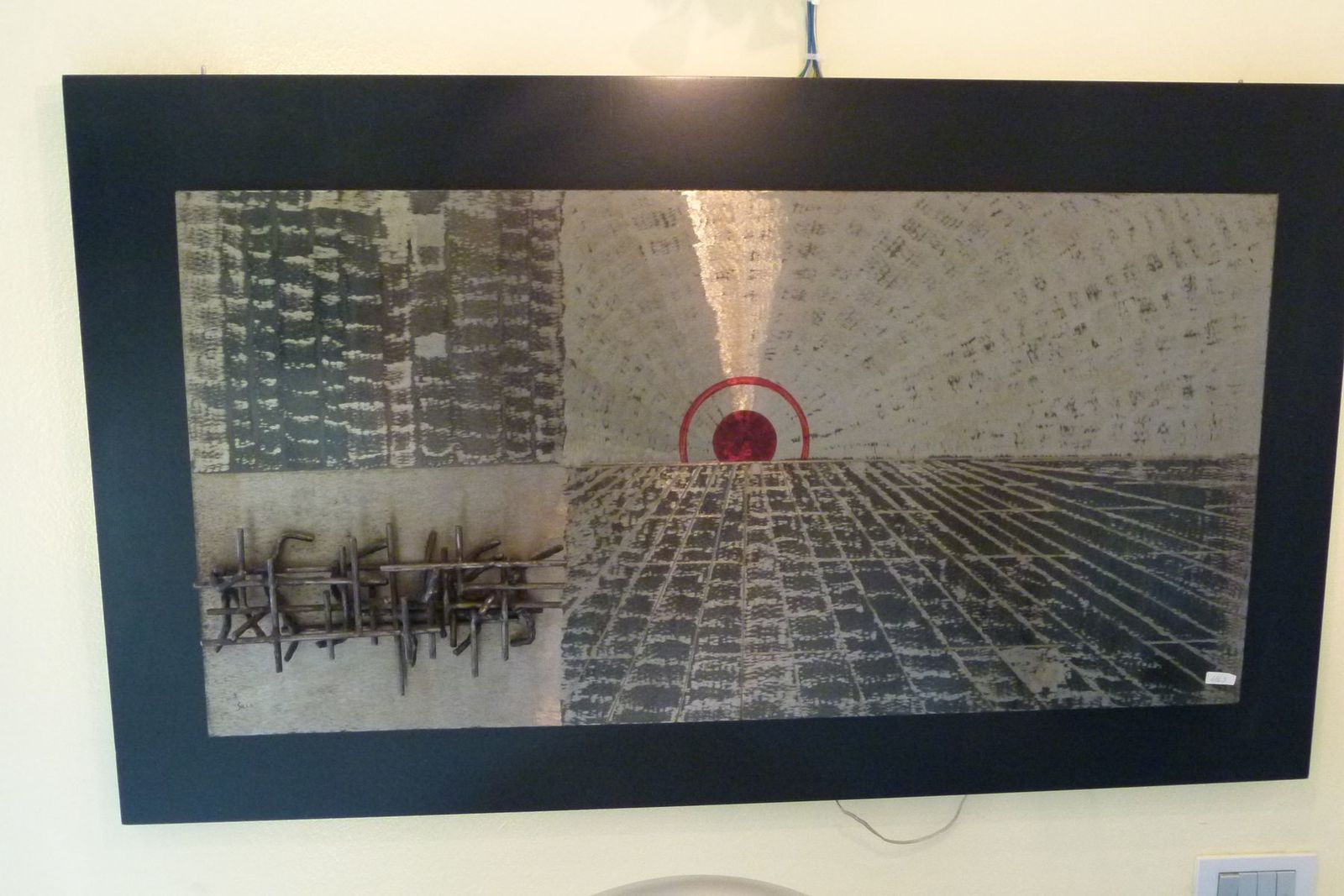 Vintage Panel With Light From Silla, 1960s photo for sale