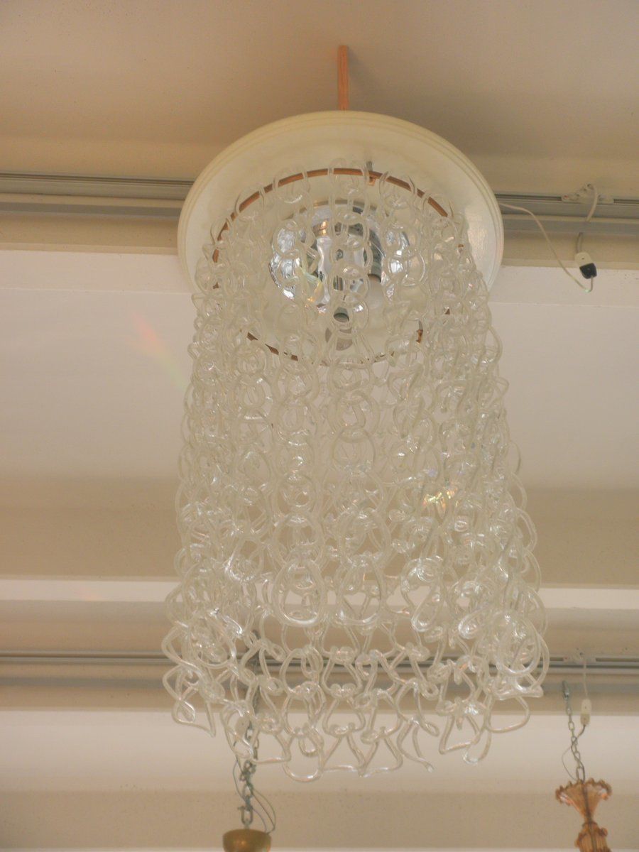 Mid Century Chandelier By Angelo Mangiarotti For Vistosi, 1960s