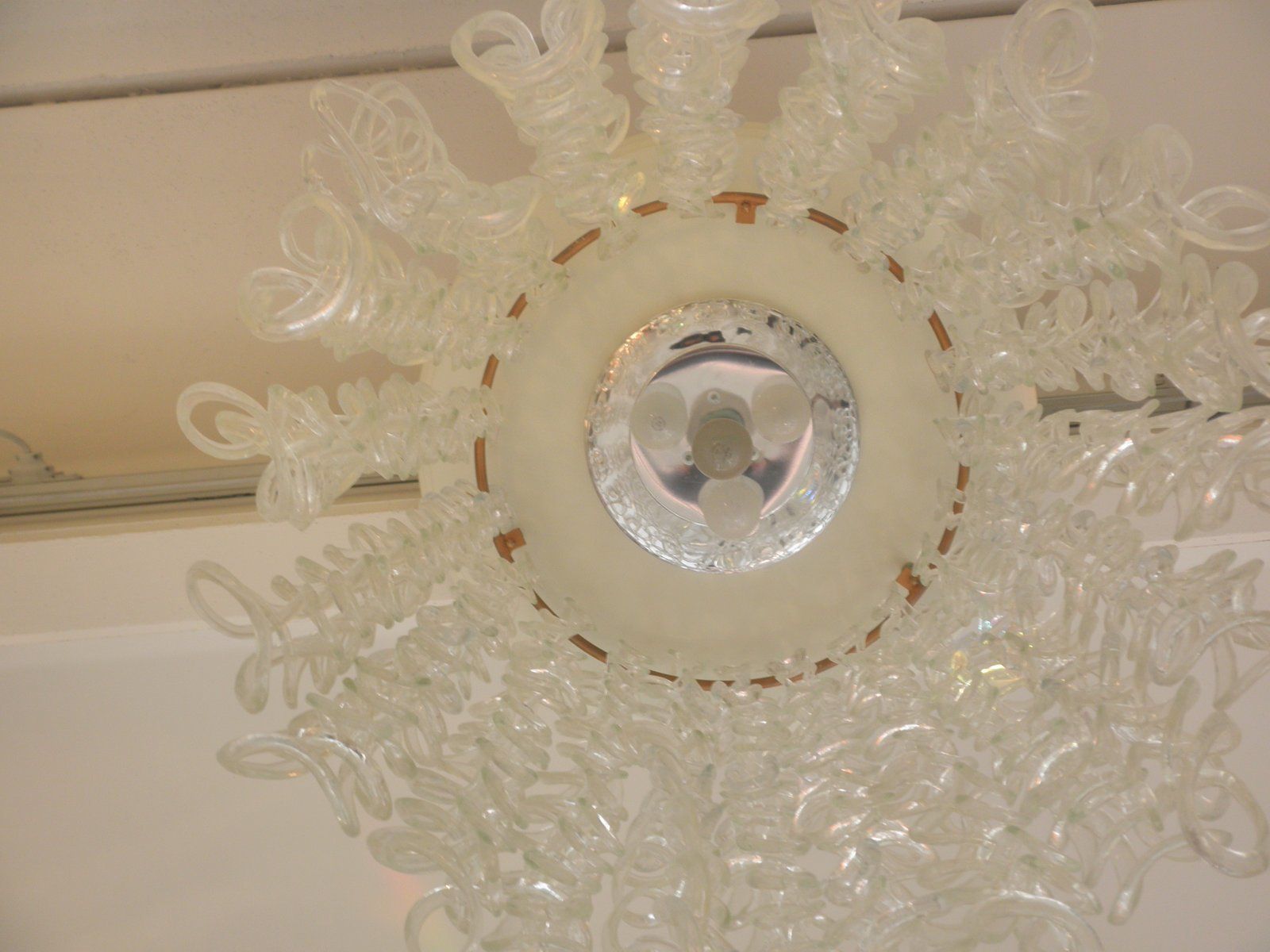 Mid Century Chandelier By Angelo Mangiarotti For Vistosi, 1960s photo for sale