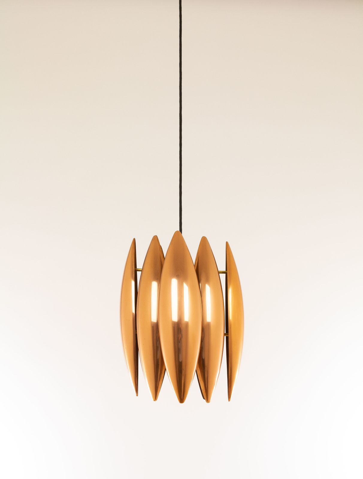 Copper Kastor Pendant By Jo Hammerborg For Fog & Mørup, 1960s photo furniture