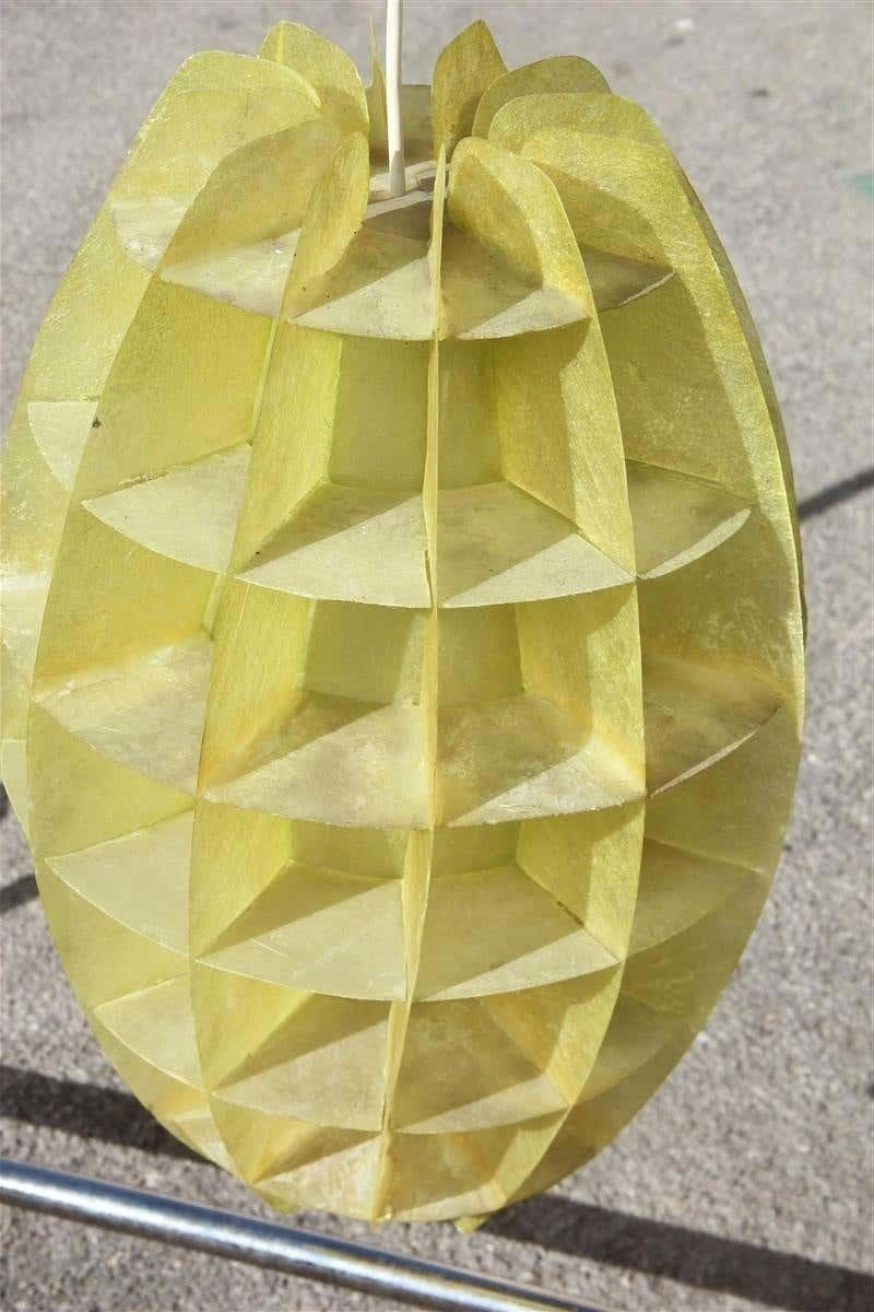 French Chandelier Oval 1960s In Green Resin Like A Maze Verner Panton Style photo Lighting