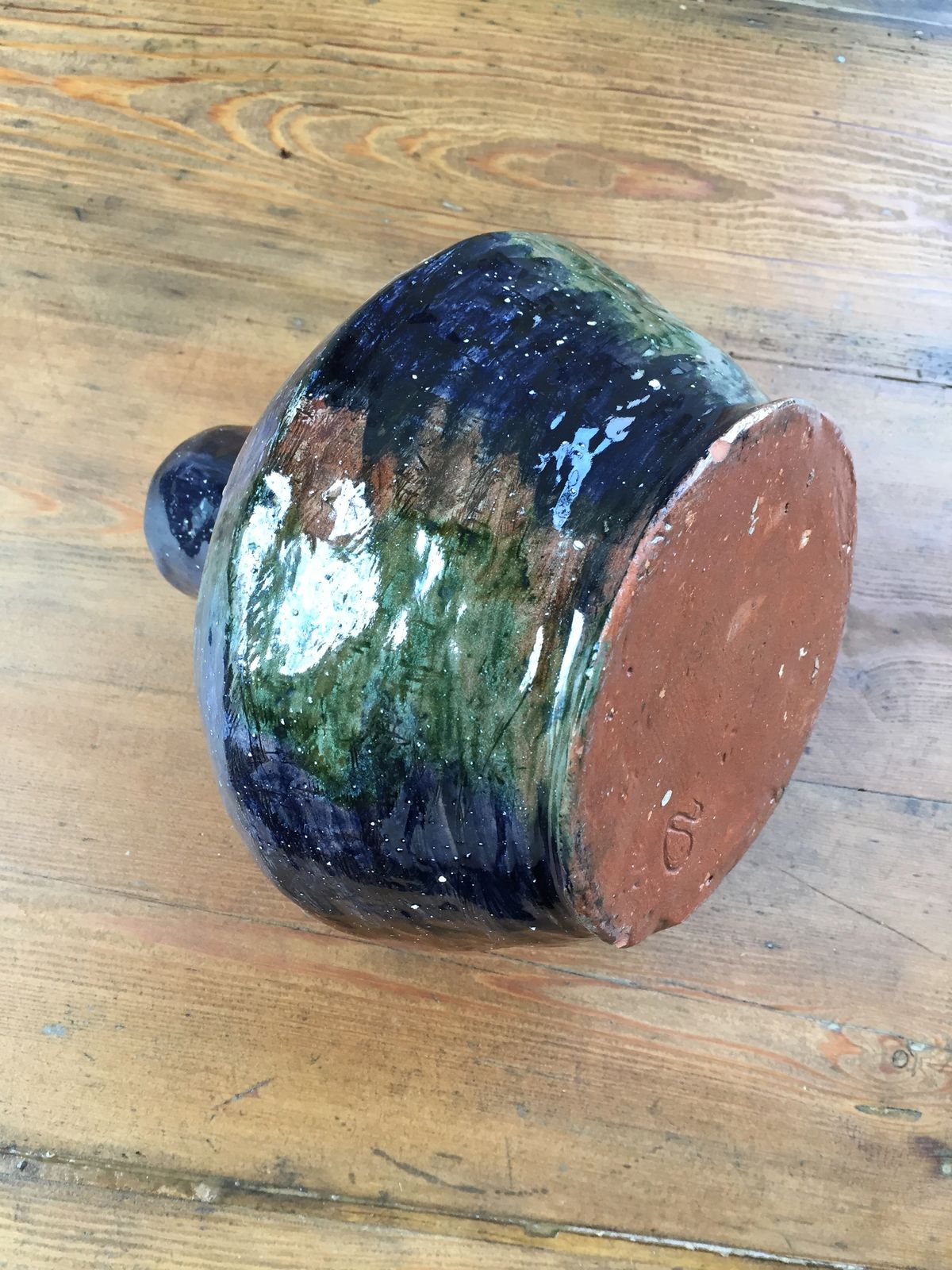 Enamelled Terracotta Vase Craft photo Home Decor