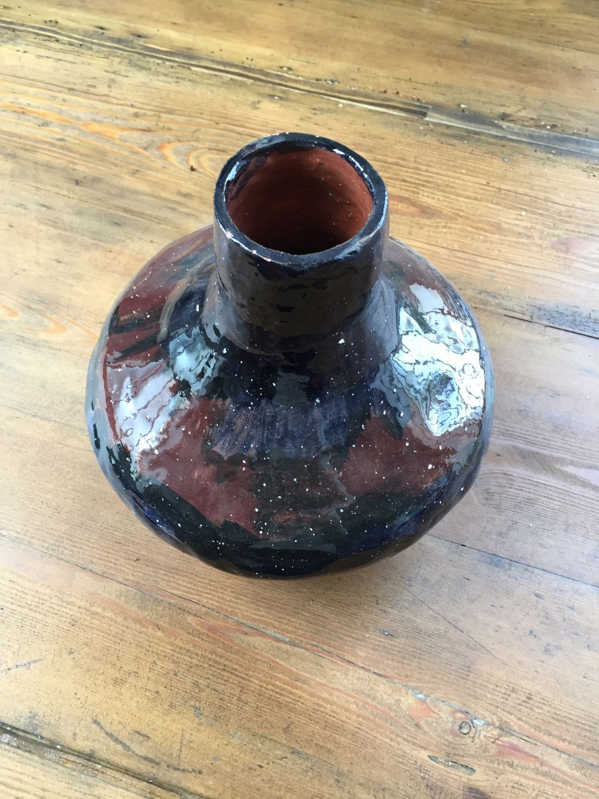 Enamelled Terracotta Vase Craft photo 54.0