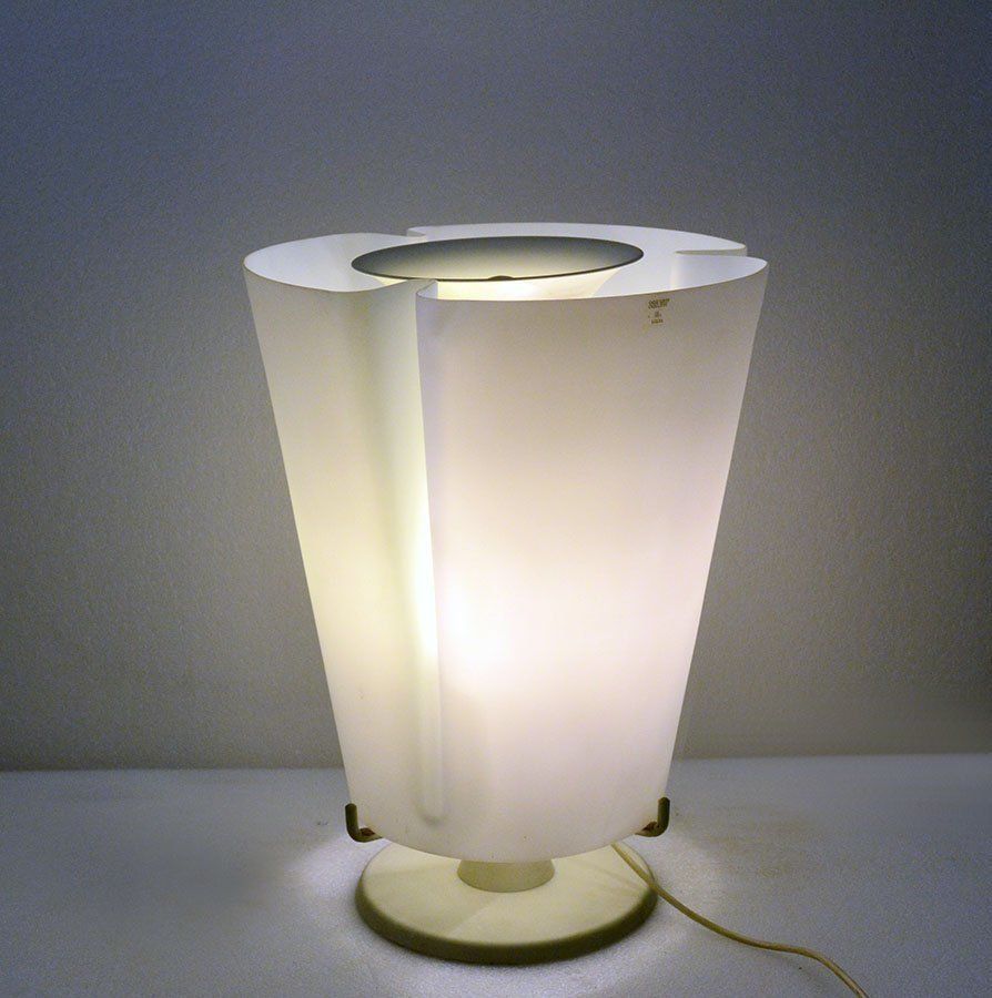 Large Murano Opaline Glass Table Lamp, 1970s photo for sale