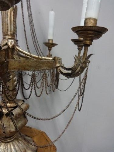 photo for sale Superb Pair Of Gilt Metal Electrolier Lamps, With Provenance