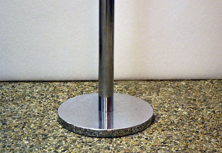 photo furniture Italian Space Age Metal And Murano Glass Floor Lamp From Mazzega, 1970s