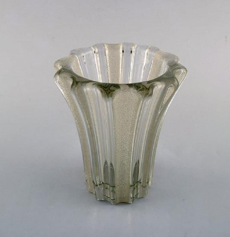 Pierre Gire '1901 1984', Aka Pierre D'avesn, Art Deco Vase In Clear Art Glass photo for sale