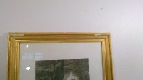 Large Engraving Boileau 'S Portrait   Garden Poetry 1860 Framed photo for sale
