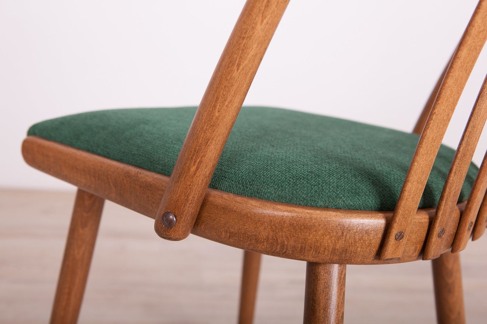 Furniture Green Dining Chairs By Antonín šuman For Ton, 1960s, Set Of 4 photo