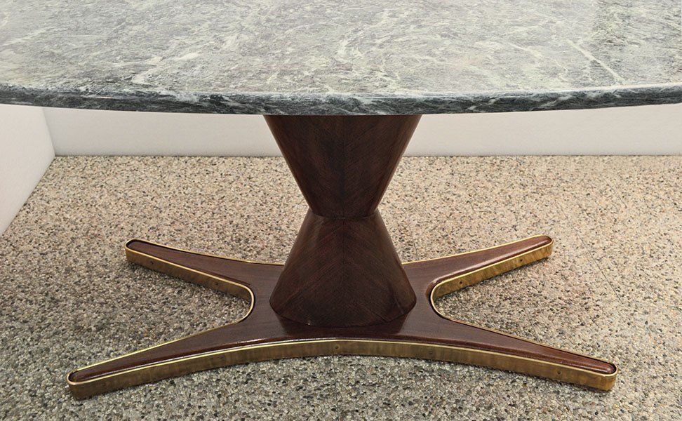 Rosewood And Marble Dining Table By Vittorio Dassi For Mobili Moderni Lissone, 1950s photo vinterior