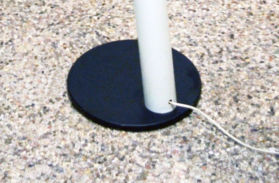 Italian Tilted Painted Metal Floor Lamp, 1970s photo vintage