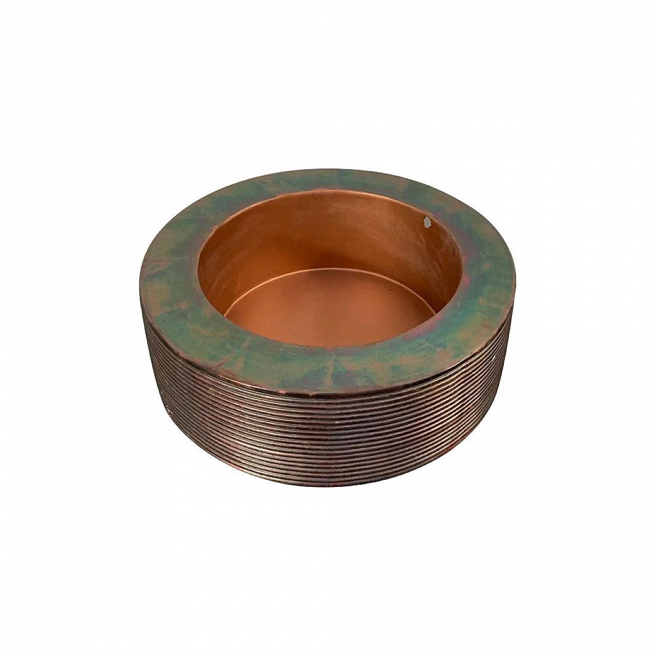 Cachepot By Ravi Sing For Light Works Resources In Copper, 90s