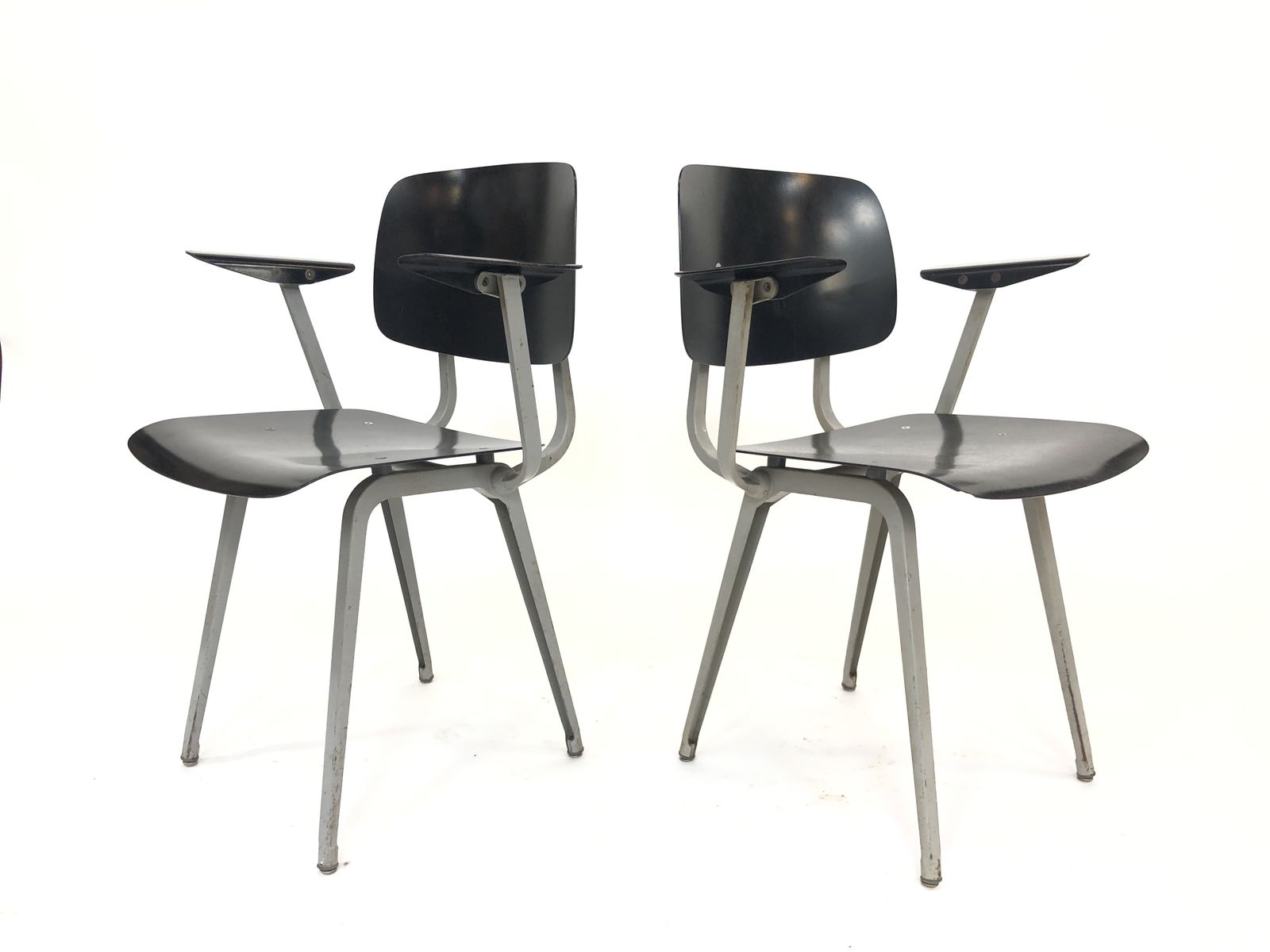 Set Of 4 Vintage Friso Kramer   Chairs Revolt, Chair Ahrend The Circle, Rare photo for sale