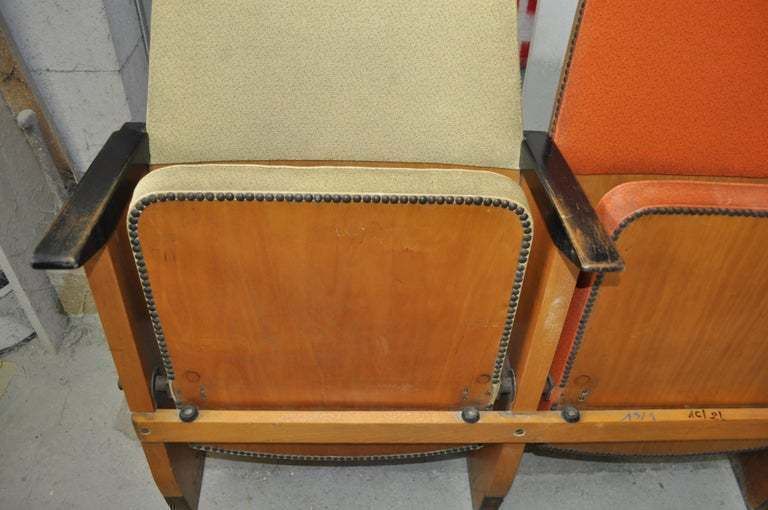 Mid Century Hungarian Cinema Seats, Circa 1950s / 2 St photo vintage