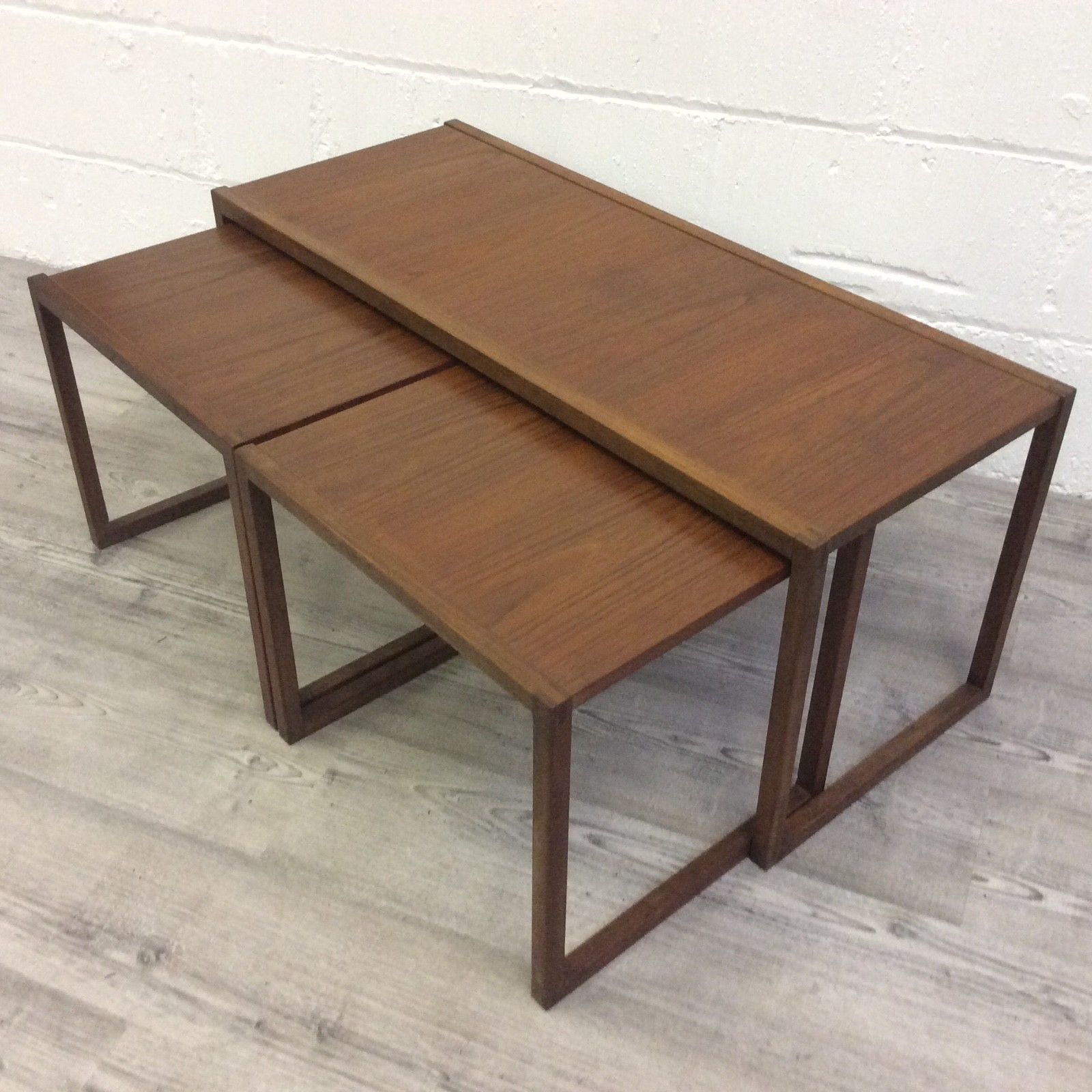 Vintage Danish Teak Nest Of Tables By Kia Kristiansen Model 134