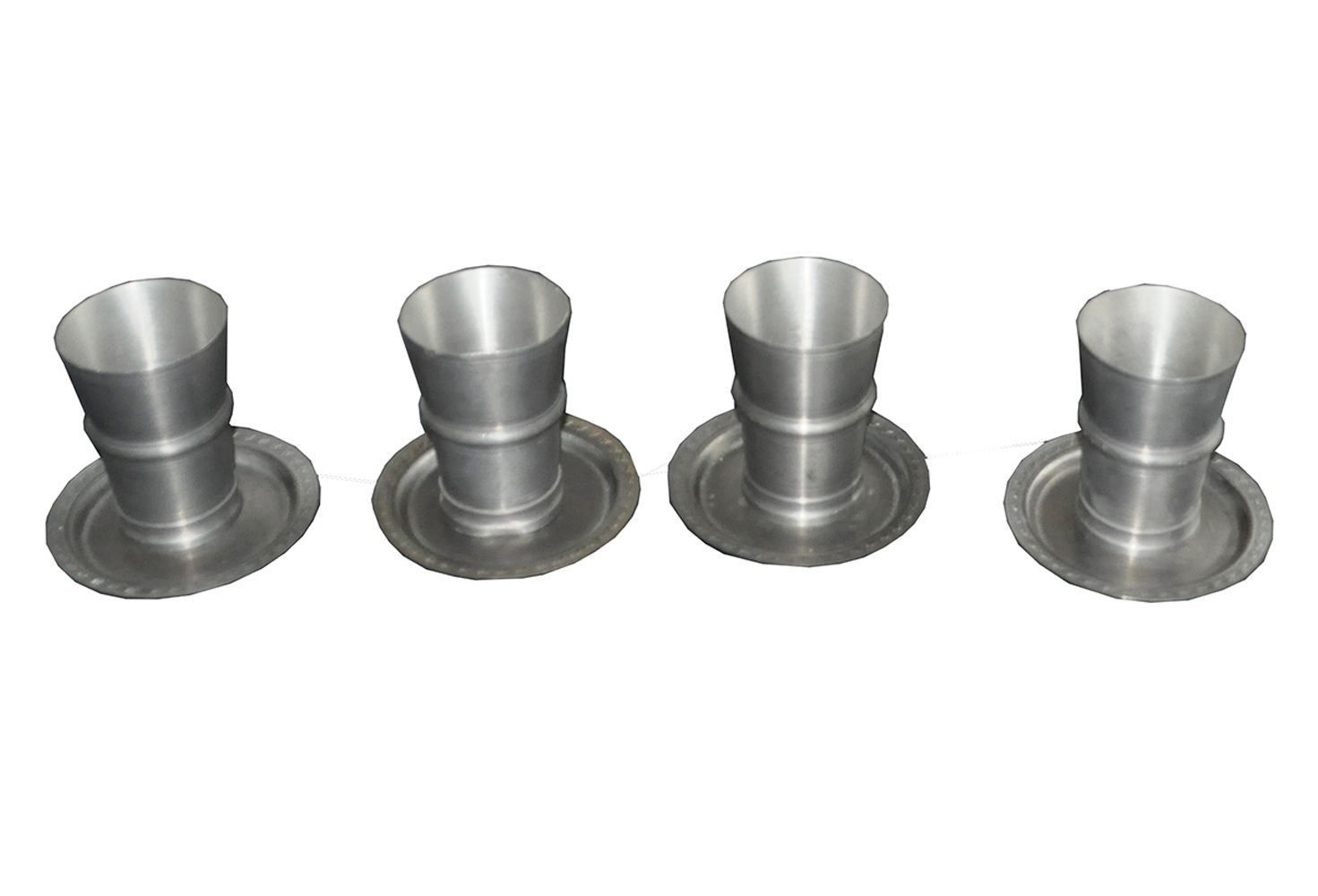Vintage Rein Zinn German Set Pewter Cups Plates