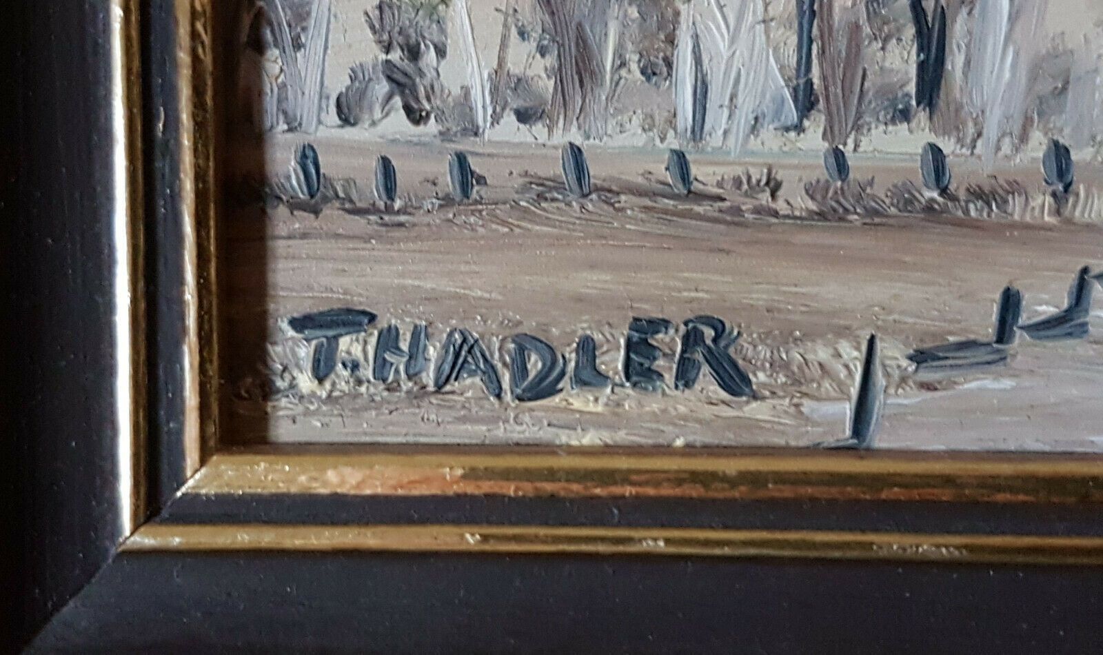 Pair Of Small Oil On Board Paintings By Terrence J Hadler. Australian Landscapes photo buy