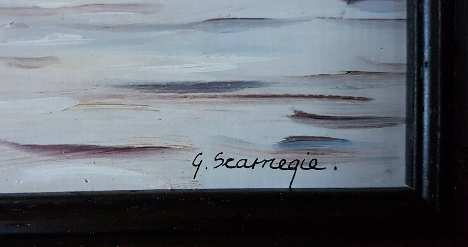 Pair Of Oil Paintings By G Scarnegie. Sailboats At Sea photo buy