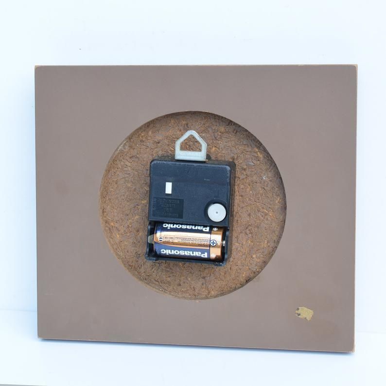 Peter Electric Wall Clock In The Style Of Brusel, Germany 70s photo vintage