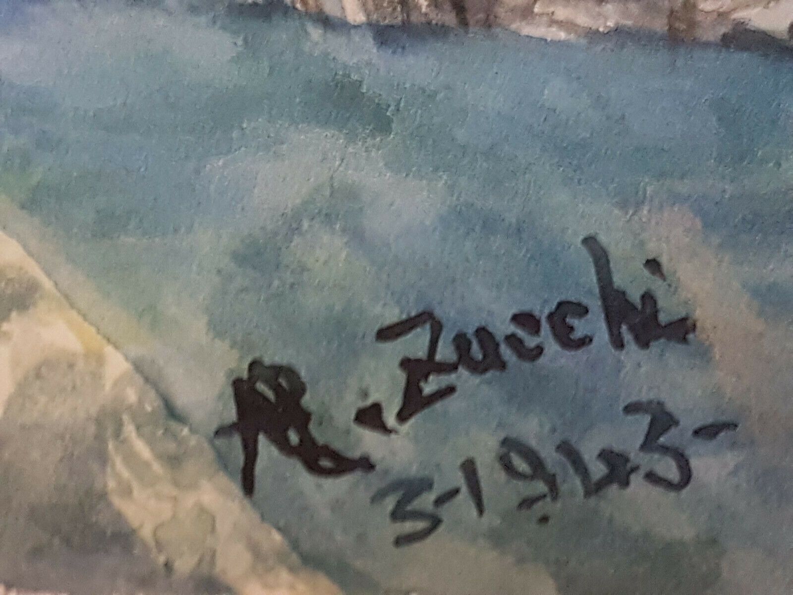 Watercolour By Abelardo Zucchi. Landscape Of A Mountain Stream photo furniture