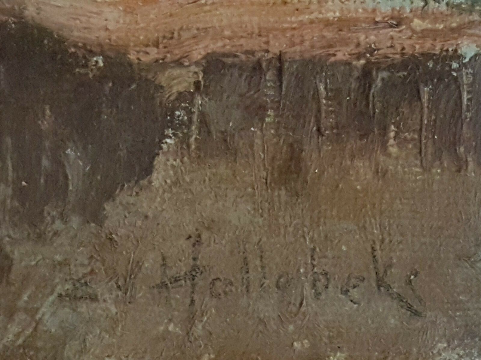 Oil On Board By French Priest And Artist Alphonse Antoine Abbe Van Hollebeke photo furniture