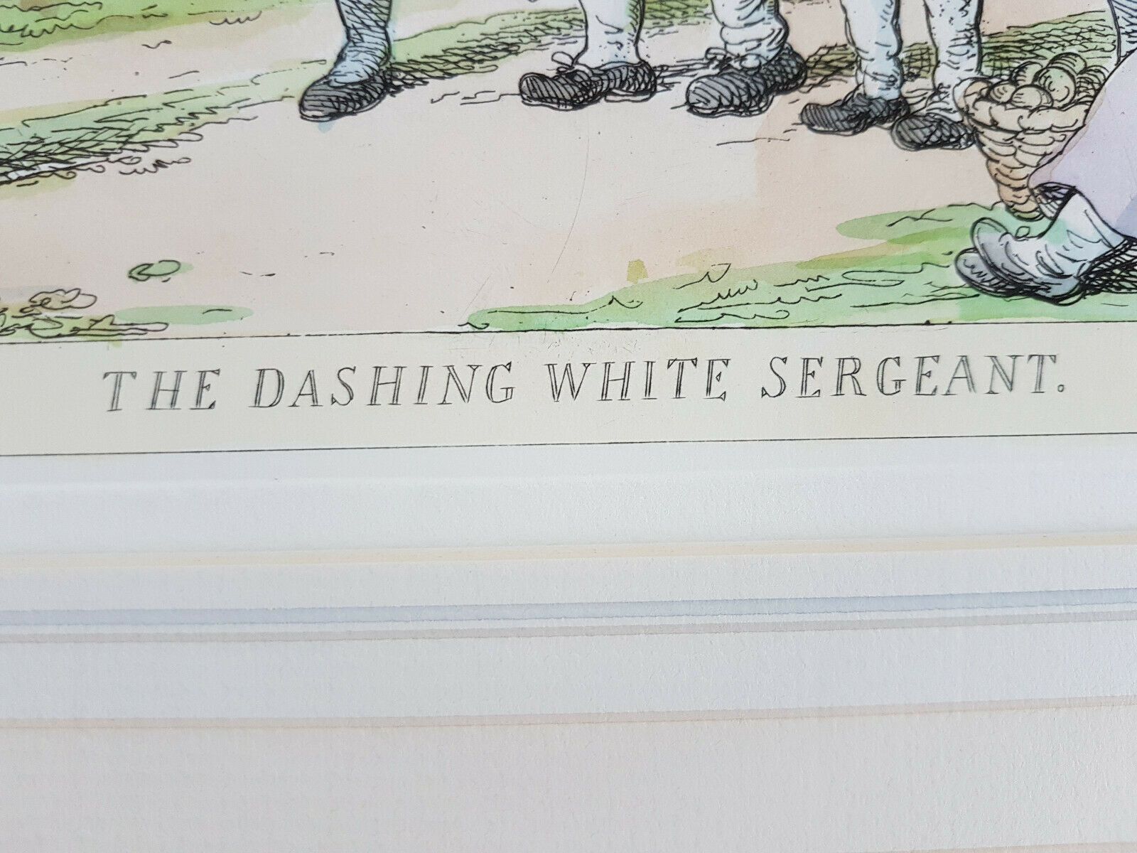 Hand Coloured Etching By Henry Bunbury. Titled "The Dashing White Sergeant" photo Art