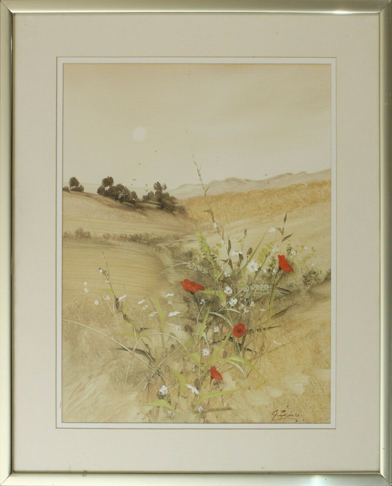 Oil On Linen Paper By George Spence. "Scottish Landscape (Fife)"