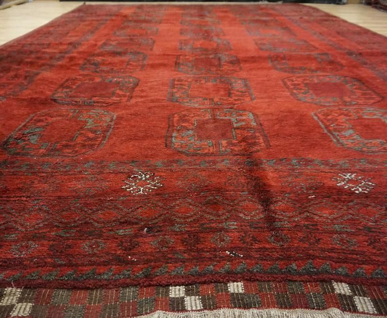 Ersari Rug 14 X 9 Ft  420 X 270 Cm Large Room Size Good Condition Red Turkoman Bokhara photo buy