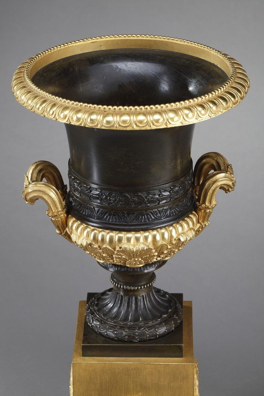 Pair Of Large Restauration Medici Vases photo for sale