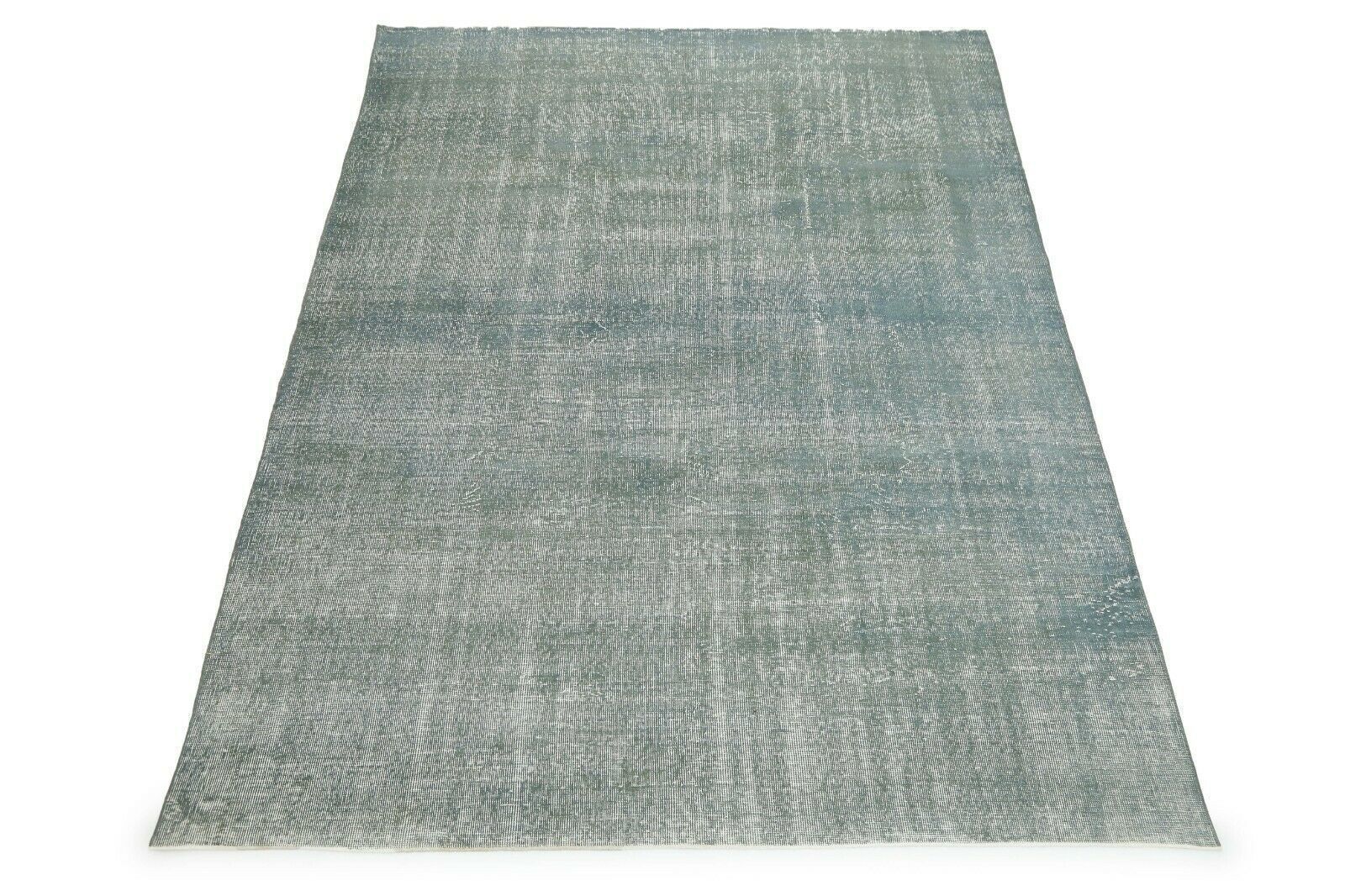 205x296 Cm Turquoise Turkish Area Carpet Distressed Vintage Living Room Oushak Handmade 6'7x9'7 Ft photo furniture