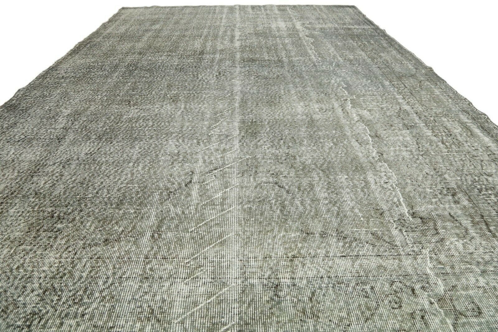 209x304 Cm Beige Turkish Area Carpet Distressed Vintage Living Room Oushak Handmade Wool 69x10 Ft photo for sale