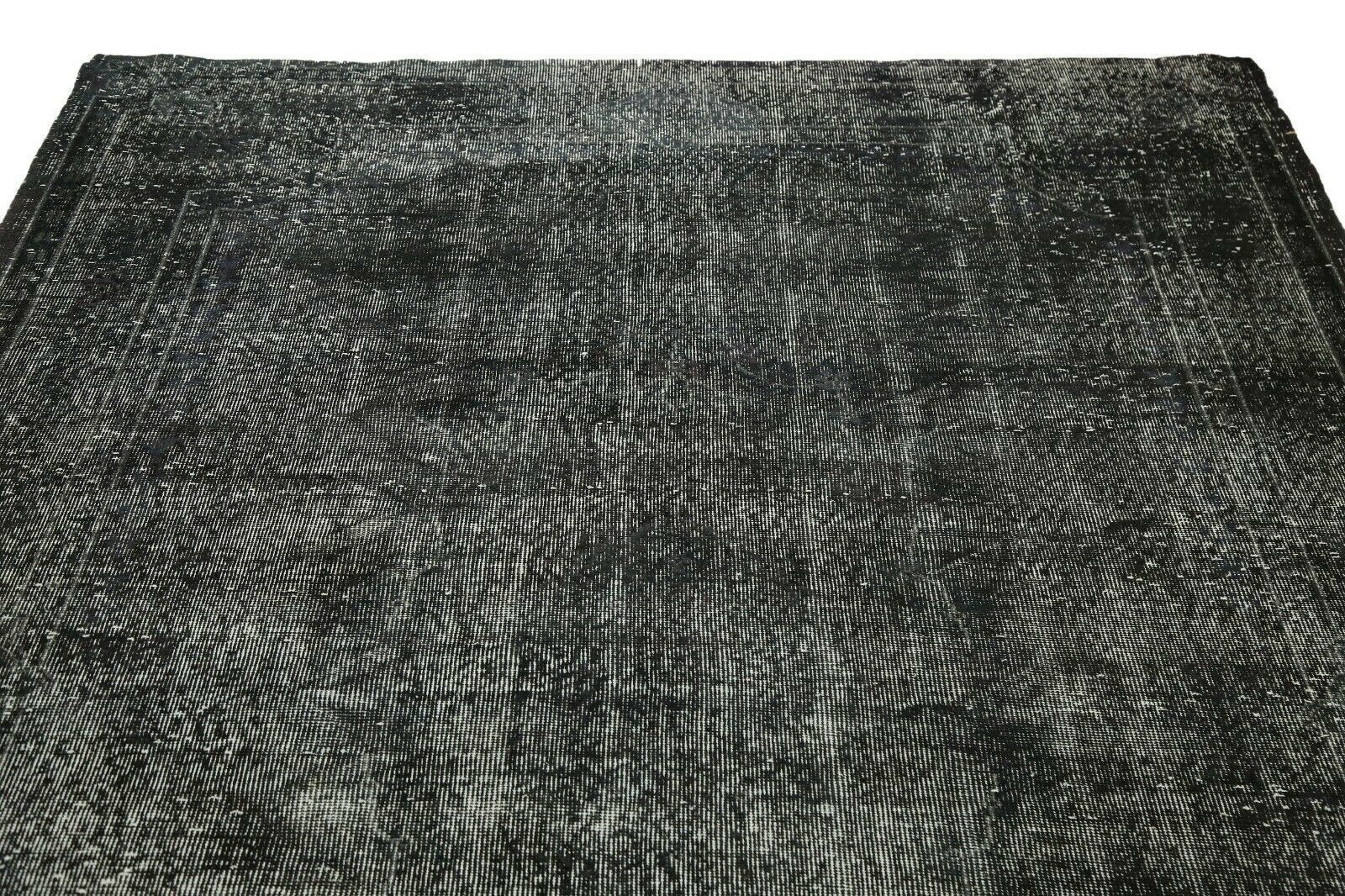 199x316 Cm Vintage Turkish Area Rug Oushak Distressed Black Handmade Modern Decor 6'6x10'4 Ft photo 591.0