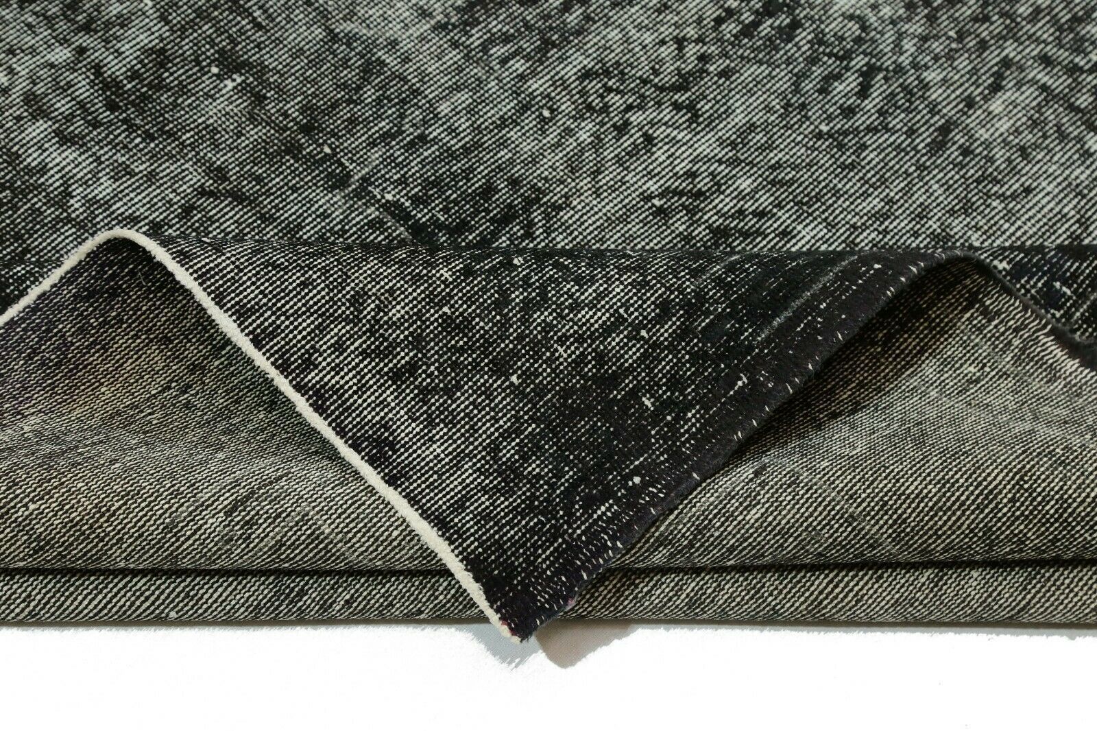 photo furniture 199x316 Cm Vintage Turkish Area Rug Oushak Distressed Black Handmade Modern Decor 6'6x10'4 Ft