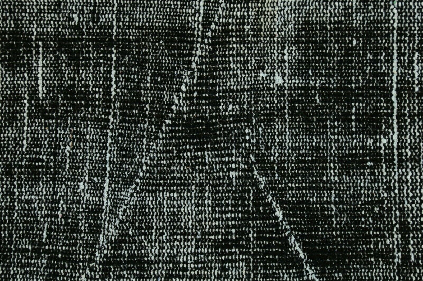 222x275 Cm Black Turkish Area Distressed Vintage Living Room Oushak Handmade Wool Rug 7'2x9 Ft photo vinterior