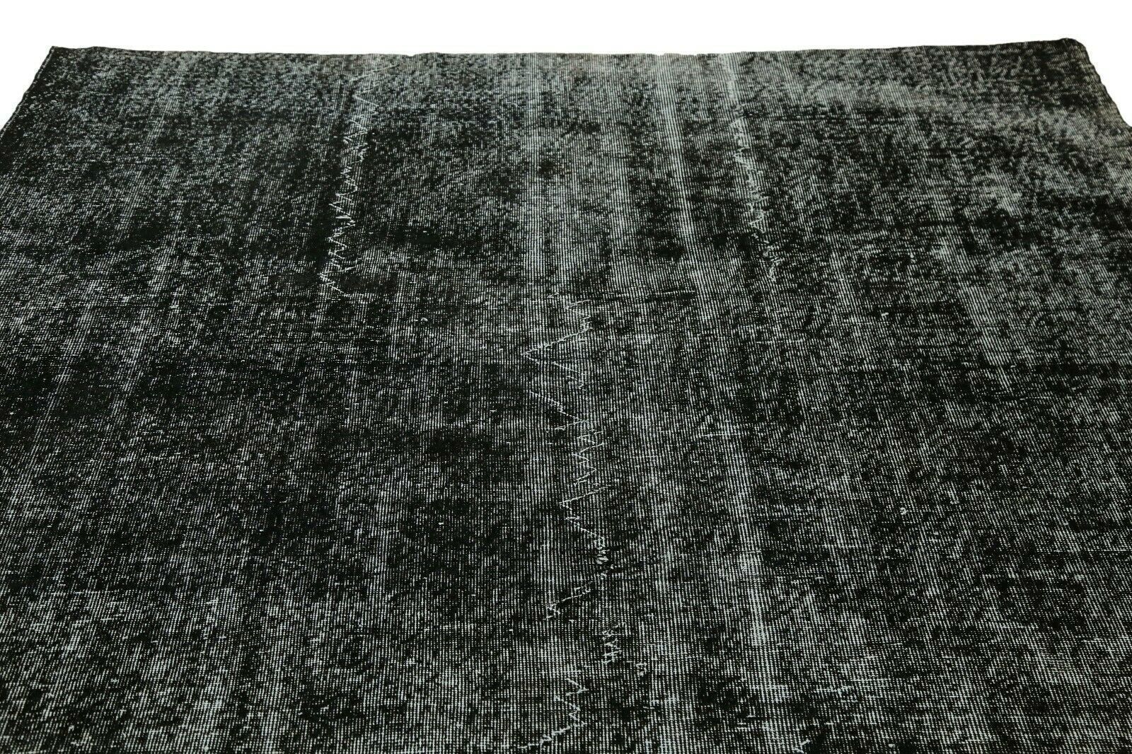 212x313 Cm Vintage Black Rug Turkish Area Room Decor Hand Knotted Oushak Turkey Rug 7x10'3 Ft photo 666.0