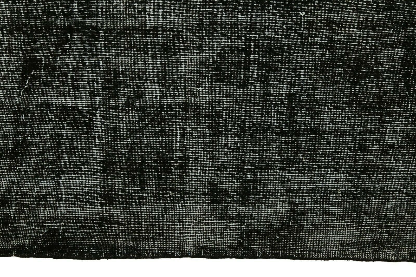 212x313 Cm Vintage Black Rug Turkish Area Room Decor Hand Knotted Oushak Turkey Rug 7x10'3 Ft photo vinterior