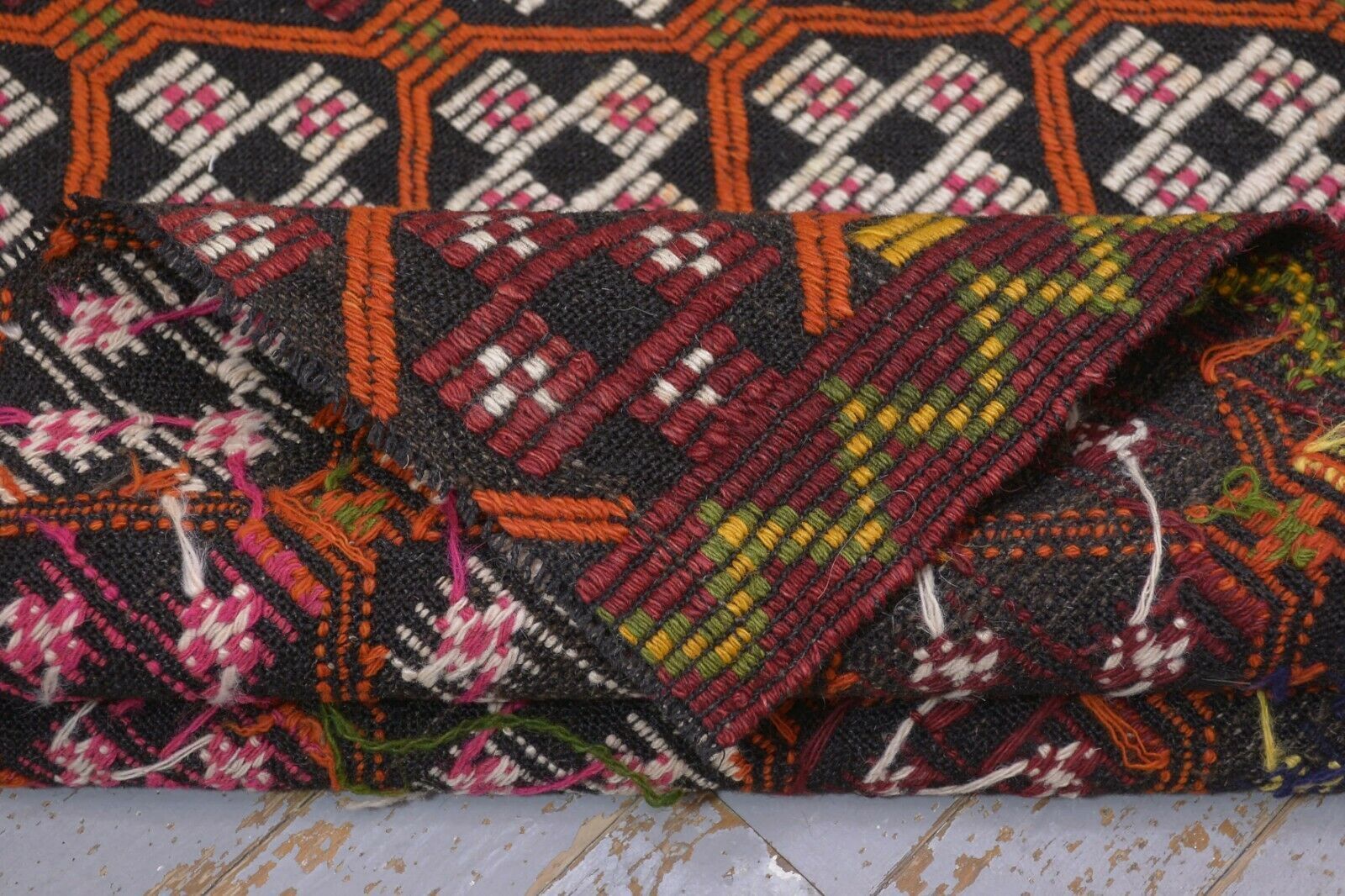 Textiles 167x242 Cm Vintage Flatweave Kilim Area Rug Turkish Carpet 55x79 Ft photo