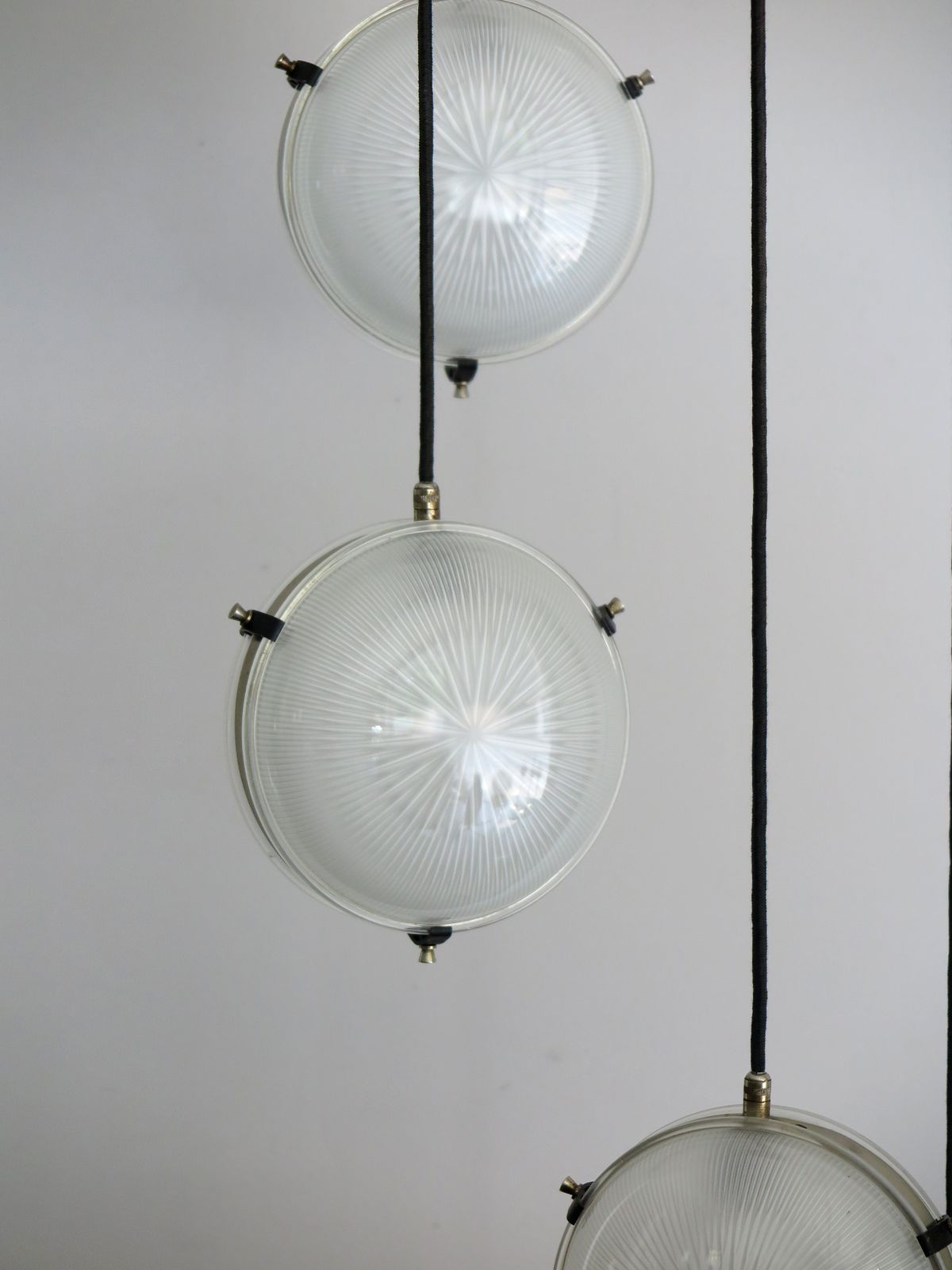 Sergio Mazza For Artemide Italian Glass And Brass Pendant Lamp, 1960s photo buy