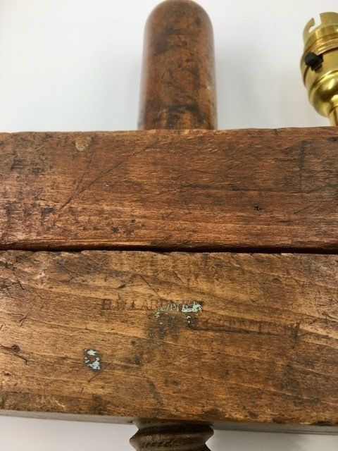 photo vinterior Vintage Cabinet Makers Clamp Table Light