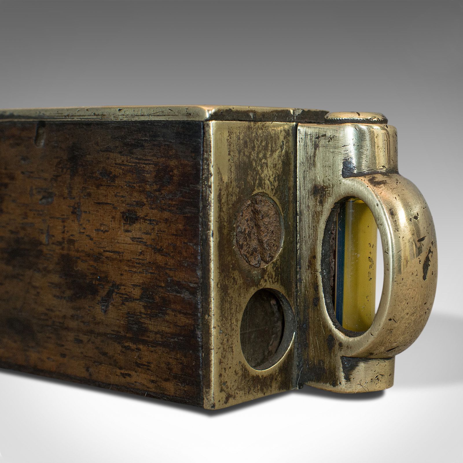 Antique Master Craftsman's Spirit Level, English, Brass, Desk, Victorian, 1850 photo furniture